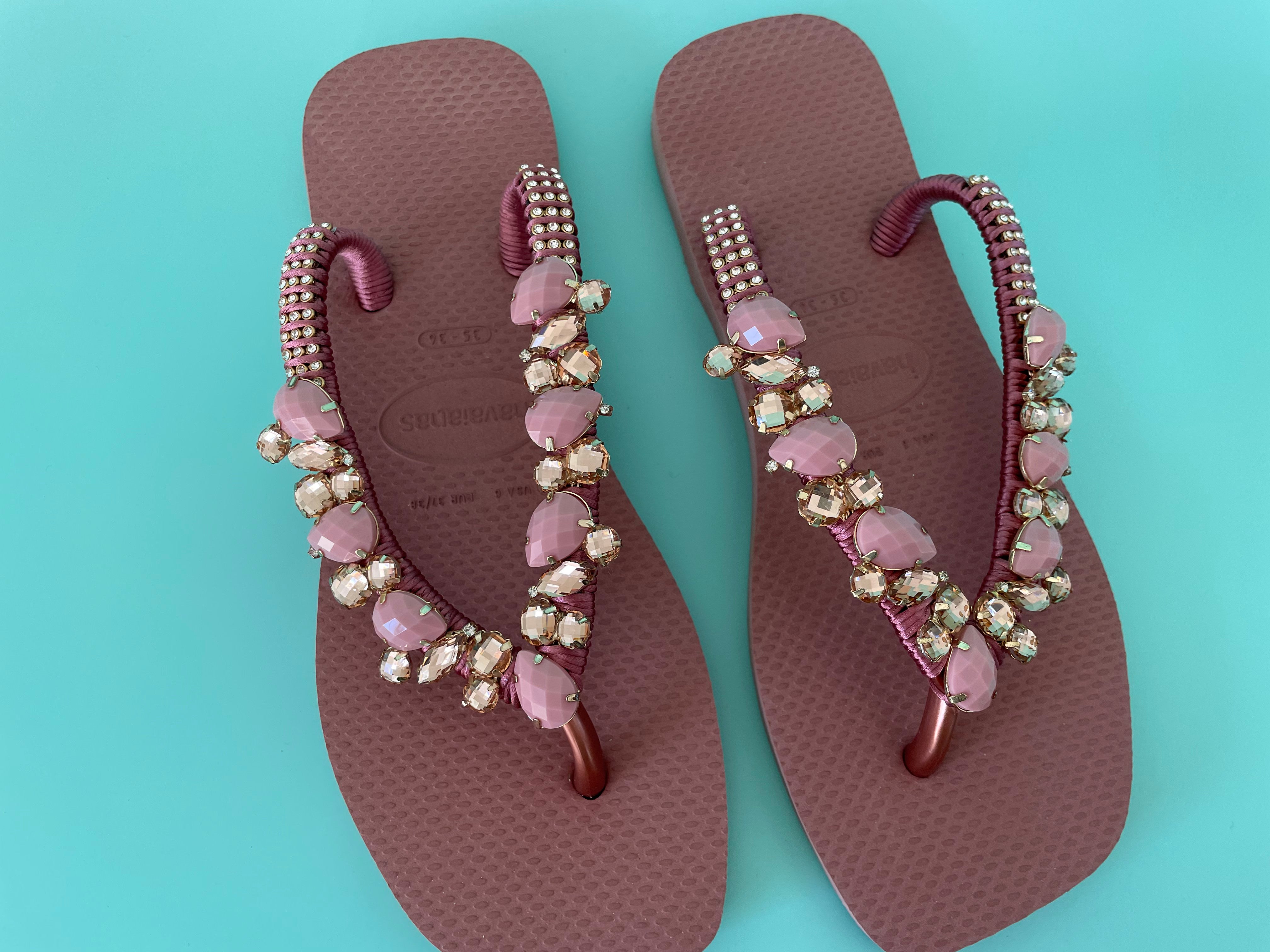 Havaianas rhinestone flip flops sales